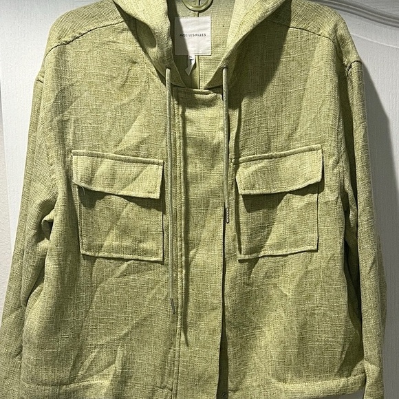 Avec Les Filles Green Hooded Jacket - Picture 3 of 4